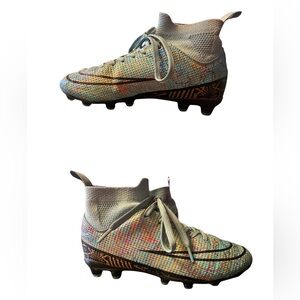 Youth Cleats - Light‎ Blue with Gold Accent Youth Football/Baseball/Soccer